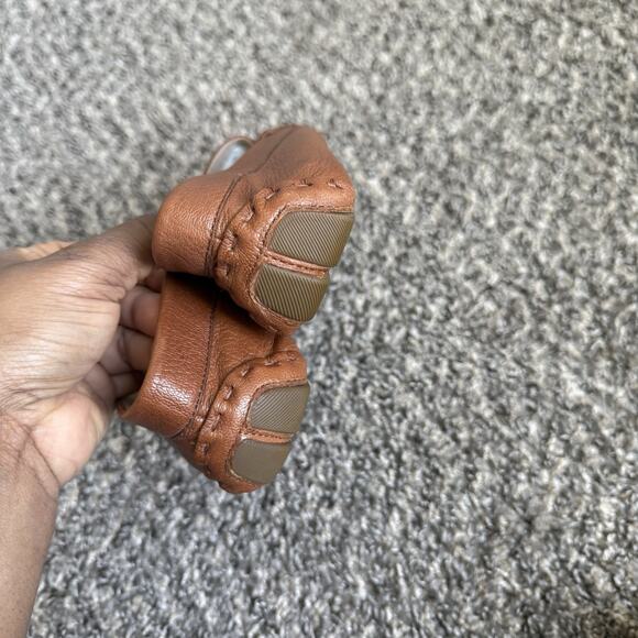 Cole Haan Emmie Drivers 7.5 B Brown Leather Flats Round Toe Shoes Excellent - Picture 9 of 10